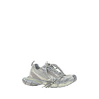 Gray Polyester Chunky Sneakers