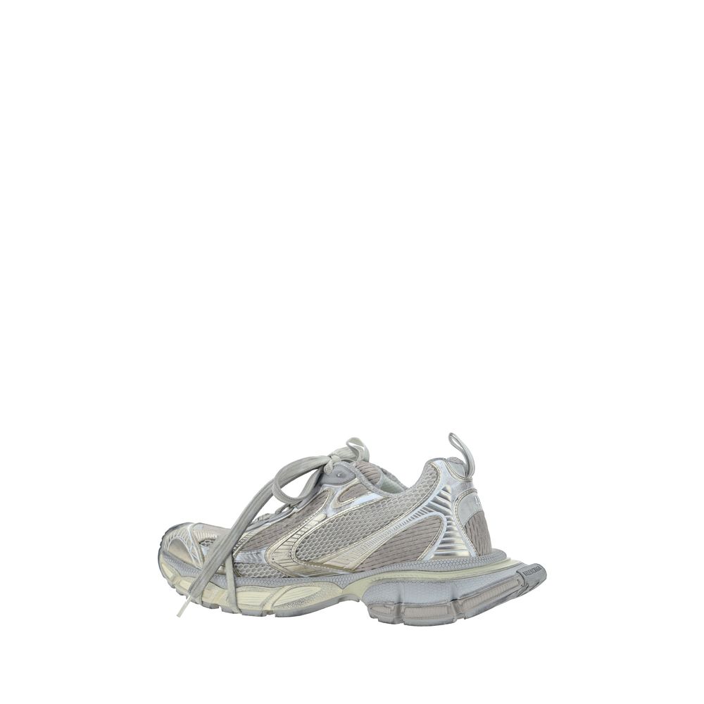 Gray Polyester Chunky Sneakers