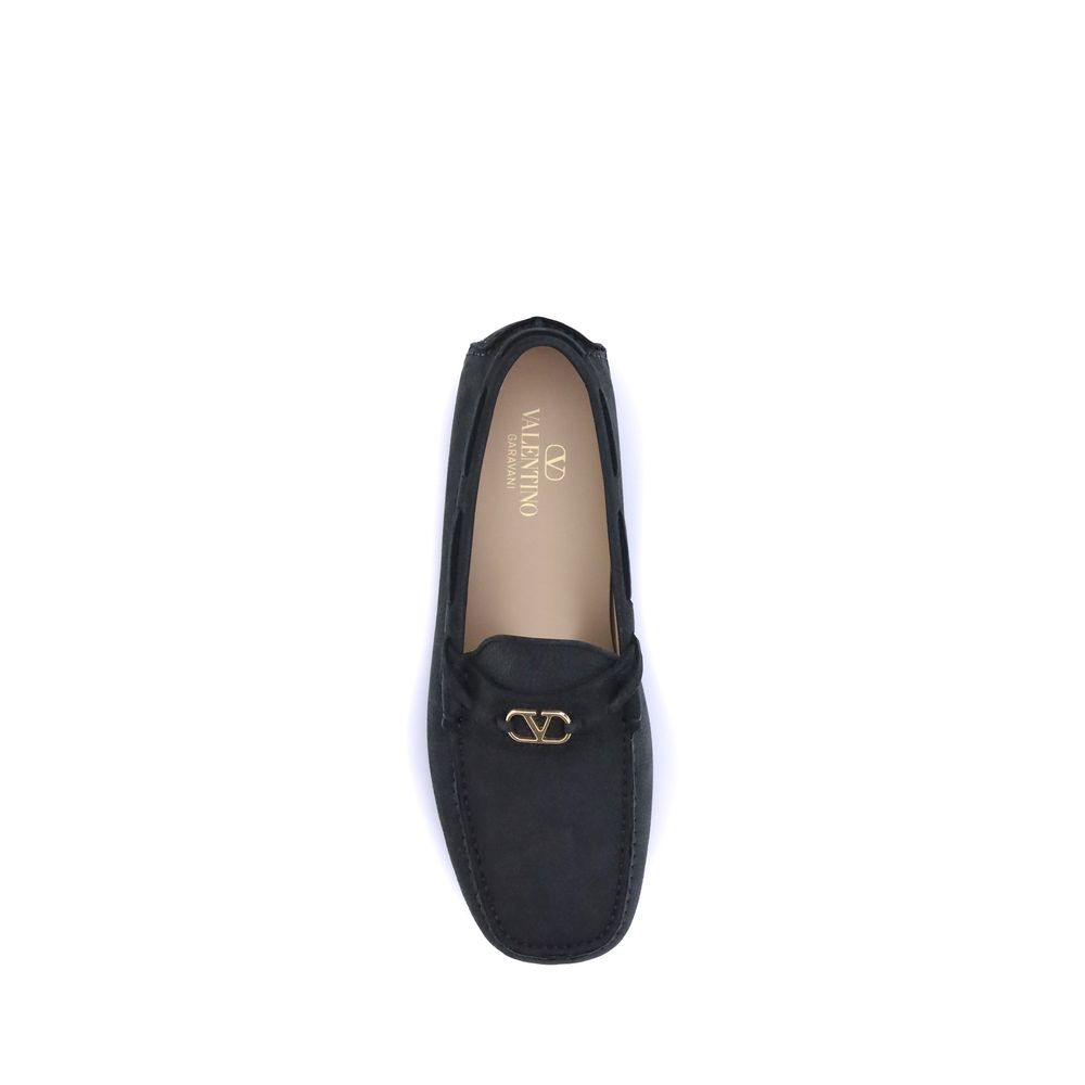 Black Calf Leather Bos Taurus Slip-On Loafers