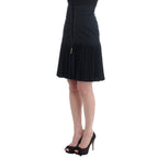 Black Wool Mini Skirt