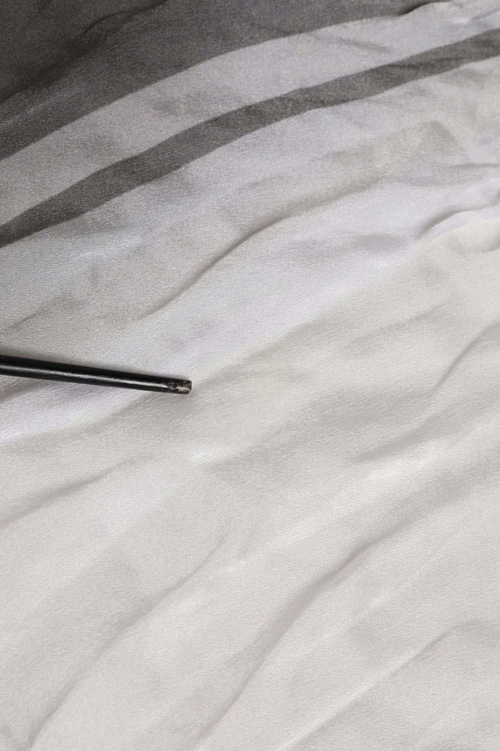 White Black Silk Warmer Wrap Foulard Scarf