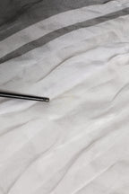 White Black Silk Warmer Wrap Foulard Scarf