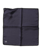 Blue DG Crown Silk Square Men Foulard Scarf