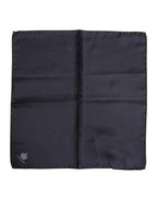 Blue DG Crown Silk Square Men Foulard Scarf