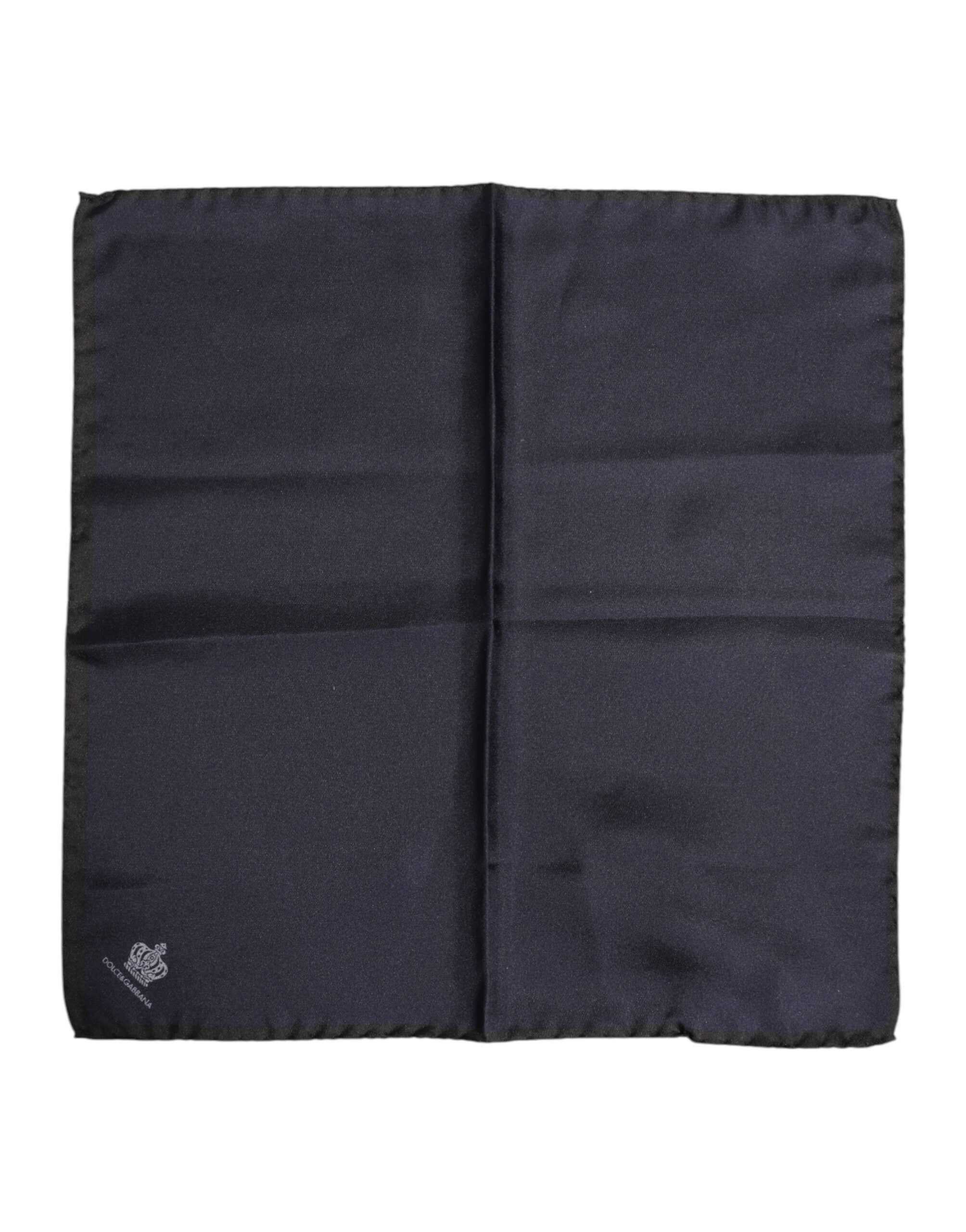 Blue DG Crown Silk Square Men Foulard Scarf