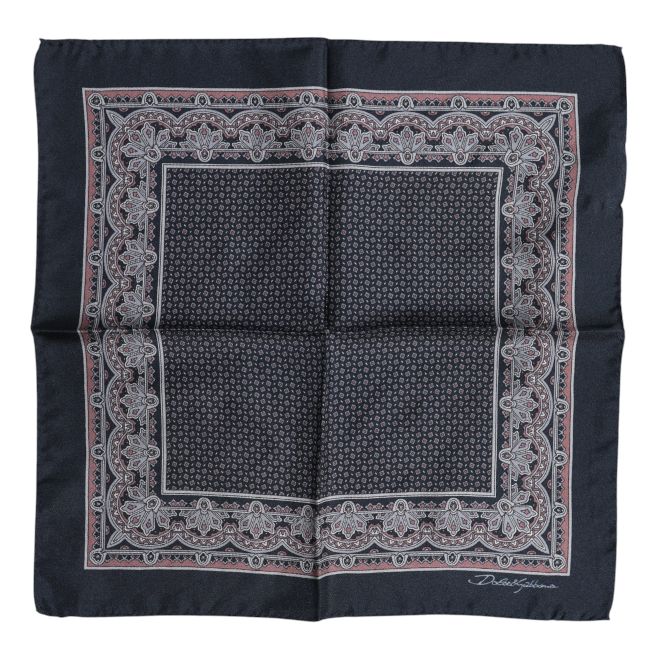 Multicolor Fantasy Silk Square Foulard Scarf