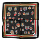 Multicolor Silk Square Men Foulard Scarf