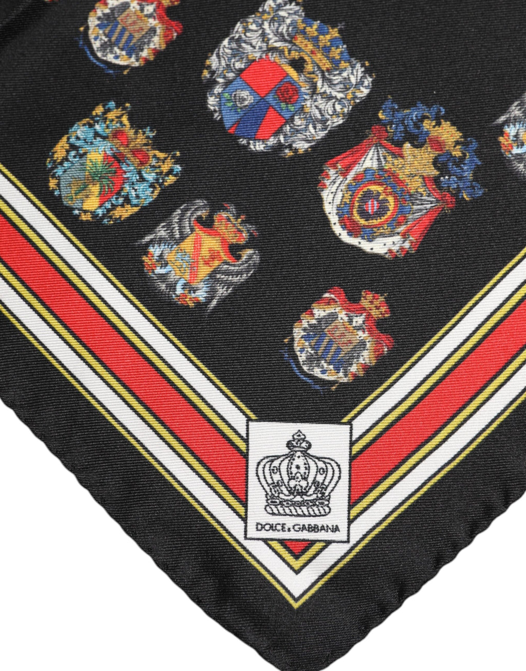 Multicolor Silk Square Men Foulard Scarf