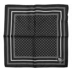 Black White Polka Dot Men Foulard Scarf