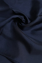 Dark Blue Silk Square Men Foulard Scarf