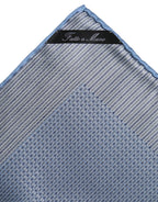 Light Blue Silk Square Men Foulard Scarf