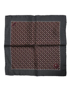 Maroon Cocktail Silk Square Foulard Scarf
