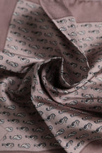 Brown Sea Horse Silk Square Foulard Scarf