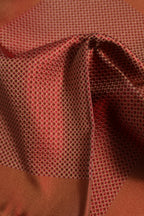 Orange Silk Square Men Foulard Scarf