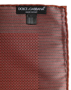 Orange Silk Square Men Foulard Scarf