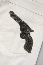White Cotton Skinny Men Denim Jeans