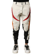 Multicolor Lambskin Tapered Men Pants