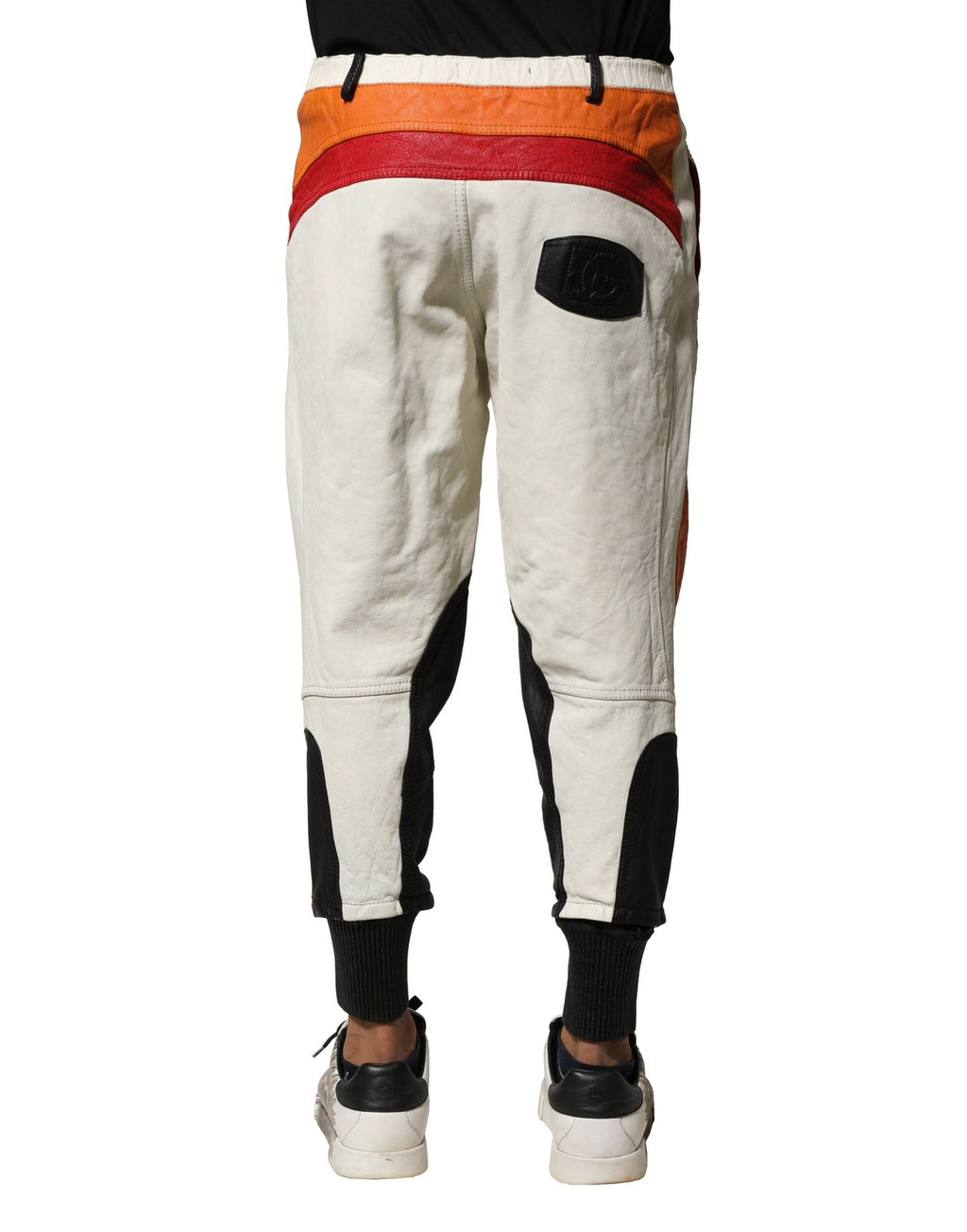 Multicolor Lambskin Tapered Men Pants