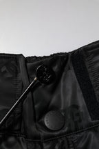 Black Nylon DG Logo Straight Pants