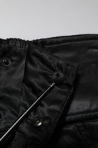 Black Nylon DG Logo Straight Pants