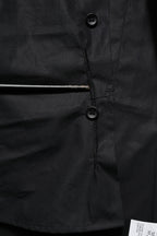 Black Cotton GOLD Long Sleeves Dress Shirt