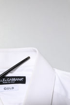 White GOLD Embroidery Detailed Dress Shirt