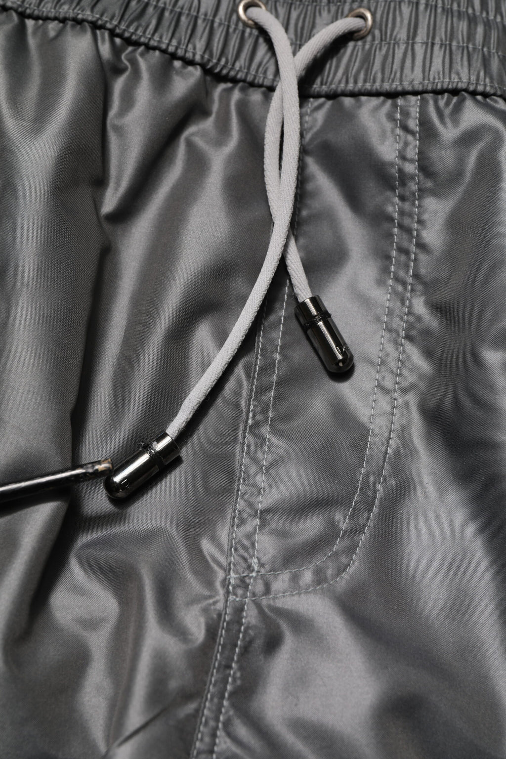 Gray Polyester Mid Waist Casual Bermuda Shorts