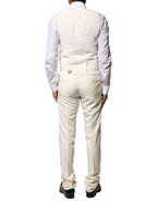 Ivory Wool 3 Piece Single Breasted Suit
