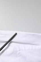 White GOLD Cotton Collared Dress Shirt Top