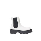 Black And White Leather Chelsea Boots