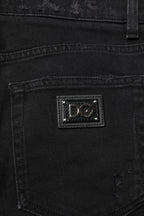 Black Cotton Skinny Men Denim Jeans