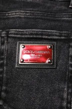 Black Cotton Skinny Men Denim Jeans