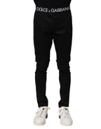 Black Nylon Skinny Men Jogger Pants