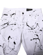 White ColorSplash Skinny Denim Jeans