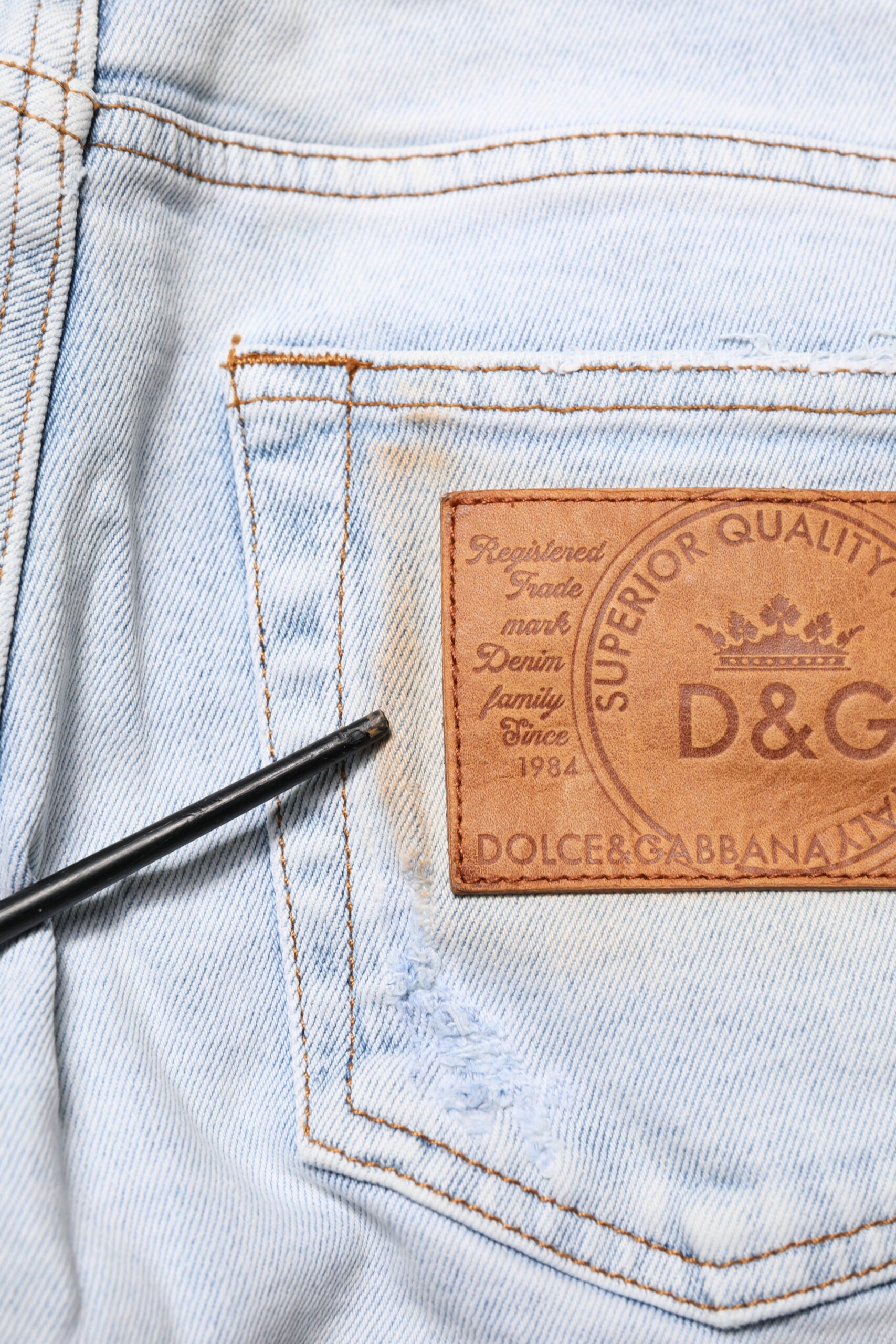 Light Blue Tattered Skinny Denim Jeans