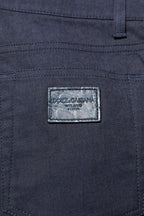 Dark Blue Cotton Skinny Denim Jeans