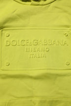 Green Cotton Hooded Logo Sweatshirt Sweater