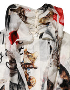 Multicolor Animal Print Silk Ascot Maxi Dress