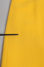 Yellow One Shoulder Side Slit Sheath Dress