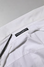 White Cotton Collared Long Sleeves Top Shirt