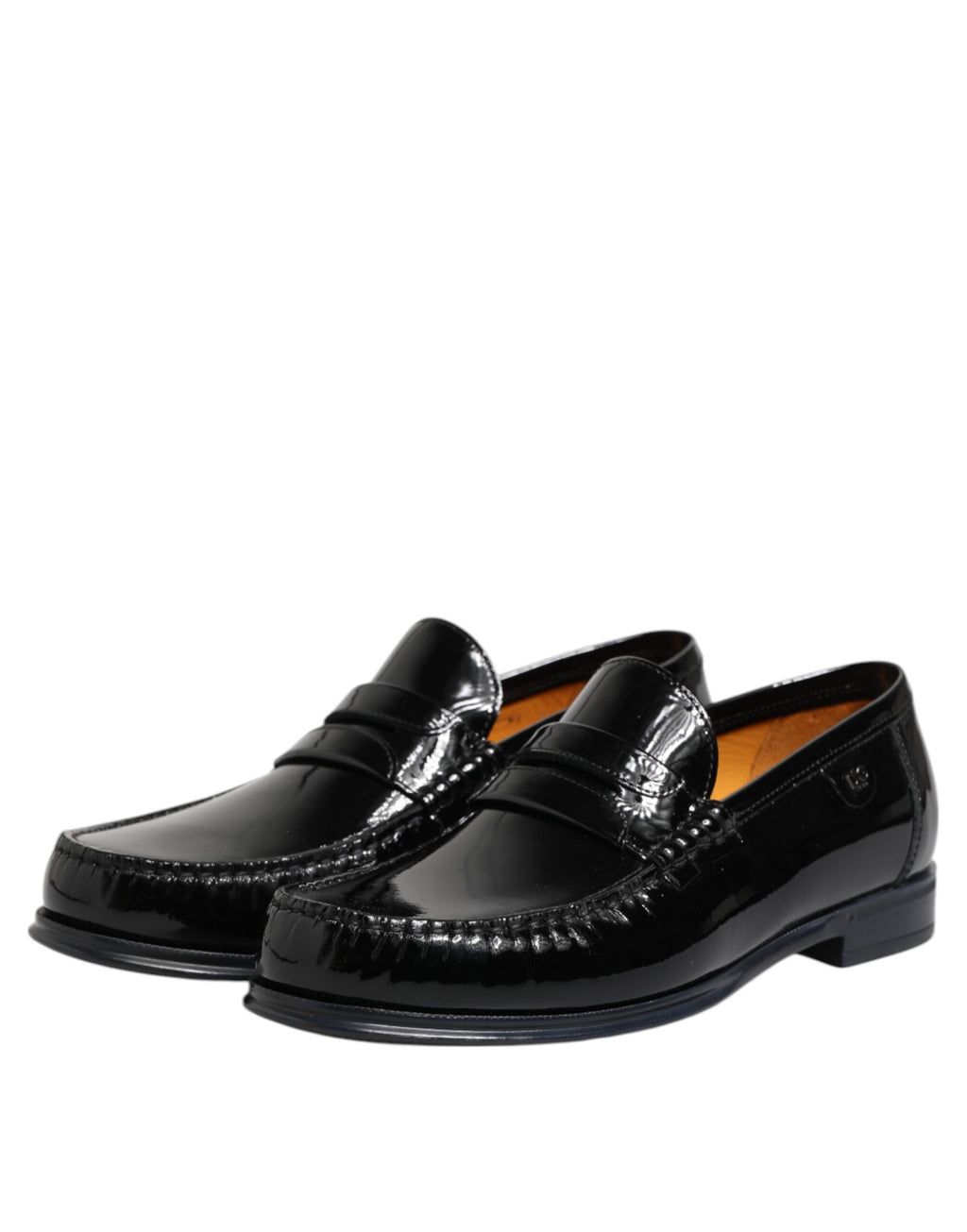 Black Leather Slip On Loafers Dress Shoes