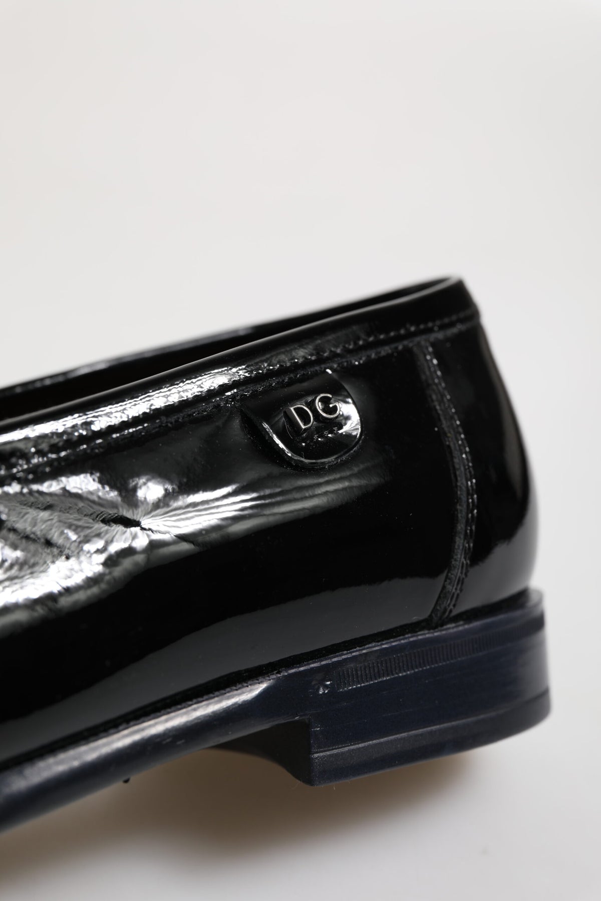 Black Leather Slip On Loafers Dress Shoes
