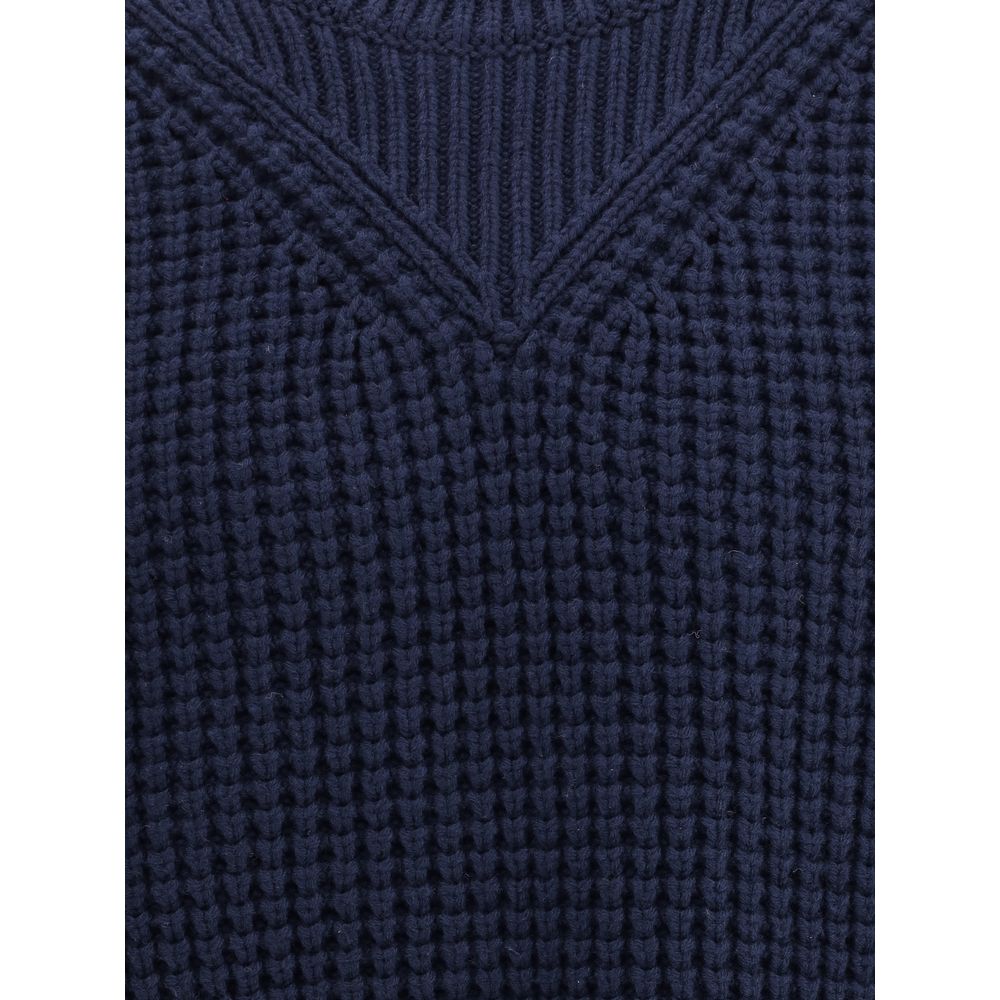 Blue Fleece Wool Sweatshirt