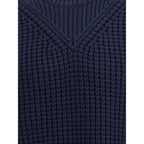 Blue Fleece Wool Sweatshirt