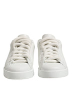 White Logo Lace Up Low Top Men Sneakers Shoes