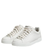 White Logo Lace Up Low Top Men Sneakers Shoes