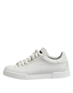 White Logo Lace Up Low Top Men Sneakers Shoes