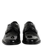 Black Patent Leather Derby Formal Dress Shoes