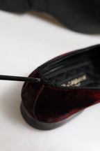 Red Velvet Men Slip On Loafers Dress Shoes