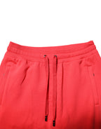 Red Cotton Men Jogger Sweatpants Pants